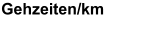 Gehzeiten/km